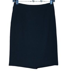 ANN TAYLOR Pencil Skirt Black Petite 0P EUC